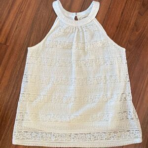 🔥3/$20🔥 Monteau floral lace sleeveless blouse size M